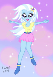 Size: 1251x1818 | Tagged: safe, artist:sumin6301, character:trixie, my little pony:equestria girls, alternate costumes, clothing, female, skirt, solo