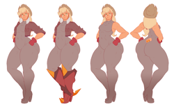 Size: 2625x1614 | Tagged: safe, artist:sundown, character:applejack, species:human, applebucking thighs, ass, boots, clothing, crossover, crystal, female, freckles, gem, gemsona, humanized, impossibly large thighs, jacket, large butt, pony coloring, solo, steven universe, the ass was fat, weapon