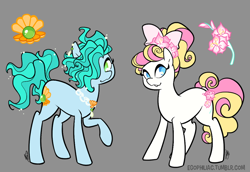 Size: 900x619 | Tagged: safe, artist:egophiliac, species:pony, g3, august breeze, august gladiolus, birthmonth ponies, flower, g3 to g4, generation leap, hair over one eye, pearl, seashell