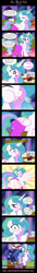 Size: 1024x7630 | Tagged: safe, artist:aleximusprime, character:princess celestia, character:princess luna, blushing, both cutie marks, cake, cakelestia, clothing, comic, cute, cutelestia, implied equestria girls, implied twilight sparkle, jeans, plot, ripped pants, sheepish grin, sunbutt, this will end in tears and/or a journey to the moon, torn clothes, trollight sparkle, wardrobe malfunction, we don't normally wear clothes, weight gain