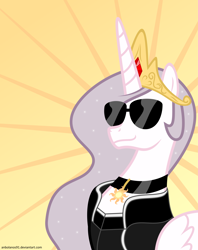 Size: 6099x7686 | Tagged: safe, artist:abydos91, artist:johnjoseco, character:princess celestia, species:alicorn, species:pony, princess molestia, absurd resolution, clothing, female, solo, sunglasses, swag, vector
