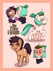Size: 3000x4000 | Tagged: safe, artist:emerald-light, species:earth pony, species:pony, species:unicorn, g4, amity blight, angry, blushing, blushing profusely, clothing, crossover, disney, luz noceda, ponified, simple background, the owl house