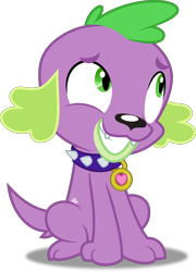 Size: 3602x5000 | Tagged: safe, artist:dashiesparkle, character:spike, species:dog, ponyscape, equestria girls:equestria girls, g4, my little pony: equestria girls, my little pony:equestria girls, .svg available, absurd resolution, collar, male, simple background, smiling, solo, spike the dog, transparent background, vector