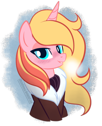 Size: 1556x1912 | Tagged: safe, artist:xwhitedreamsx, oc, oc only, oc:dreamy sweet, species:pony, species:unicorn, breath, clothing, coat, cold, female, looking at you, mare, simple background, smiling, solo, transparent background