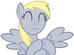 Size: 6120x4580 | Tagged: safe, artist:slb94, character:derpy hooves, species:pegasus, species:pony, :3, absurd resolution, cute, eyes closed, female, mare, simple background, solo, transparent background, vector