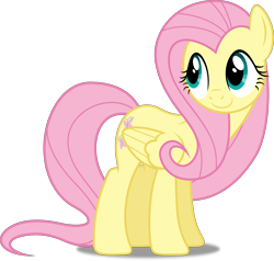 Size: 5263x5000 | Tagged: safe, artist:dashiesparkle, artist:hawk9mm, character:fluttershy, species:pegasus, species:pony, ponyscape, episode:the hooffields and mccolts, g4, my little pony: friendship is magic, .svg available, absurd resolution, cute, female, inkscape, mare, shyabetes, simple background, smiling, solo, transparent background, vector, when she smiles
