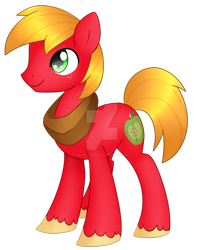 Size: 1024x1254 | Tagged: safe, artist:scarlet-spectrum, character:big mcintosh, species:earth pony, species:pony, colt, handsome, male, simple background, solo, transparent background, watermark, younger