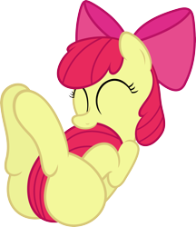 Size: 5179x6000 | Tagged: safe, artist:an-tonio, artist:slb94, character:apple bloom, absurd resolution, adorabloom, bloom butt, butt, cute, female, nom, simple background, solo, tail bite, transparent background, vector, weapons-grade cute