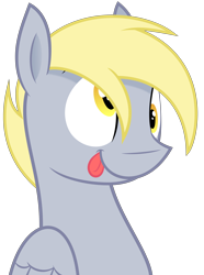 Size: 4260x5720 | Tagged: safe, artist:aidraws, artist:slb94, character:derpy hooves, absurd resolution, dopey hooves, rule 63, simple background, solo, tongue out, transparent background, vector