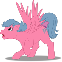 Size: 4957x5000 | Tagged: safe, artist:dashiesparkle, character:firefly, species:pegasus, species:pony, g1, absurd resolution, female, mare, raised hoof, simple background, solo, spread wings, tail bow, transparent background, vector, wings