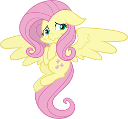 Size: 6000x5603 | Tagged: safe, artist:sharmie, artist:slb94, character:fluttershy, absurd resolution, female, floppy ears, looking at you, nervous, scared, simple background, solo, spread wings, transparent background, uncomfortable, vector, wings