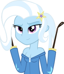 Size: 831x962 | Tagged: safe, artist:zacatron94, character:trixie, equestria girls:rainbow rocks, g4, my little pony: equestria girls, my little pony:equestria girls, cleavage, female, riding crop, simple background, solo, transparent background, vector