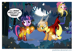 Size: 1000x696 | Tagged: safe, artist:pixelkitties, character:applejack, character:pinkie pie, character:twilight sparkle, avengers, clothing, cosplay, costume, iron man, loki, thor