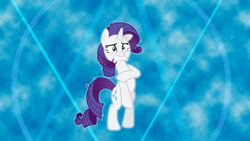 Size: 1920x1080 | Tagged: safe, artist:laszlvfx, artist:yanoda, edit, character:rarity, abstract background, blushing, covering, embarrassed, frizzy hair, frown, naked rarity, vector, wallpaper, wallpaper edit