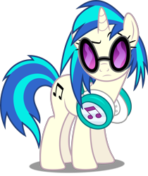 Size: 4203x5000 | Tagged: safe, artist:dashiesparkle, character:dj pon-3, character:vinyl scratch, species:pony, species:unicorn, episode:slice of life, g4, my little pony: friendship is magic, .svg available, absurd resolution, cutie mark, female, headphones, hooves, horn, mare, raised eyebrow, simple background, solo, sunglasses, transparent background, vector
