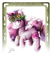Size: 1943x2243 | Tagged: safe, artist:jamescorck, artist:woonasart, character:apple bloom, character:scootaloo, character:sweetie belle, collaboration, colored, cutie mark crusaders, female, floral head wreath, flower, hippie, rose, solo
