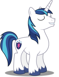 Size: 3805x5000 | Tagged: safe, artist:dashiesparkle, artist:zutheskunk edits, character:shining armor, ponyscape, episode:the crystalling, g4, my little pony: friendship is magic, .svg available, absurd resolution, eyes closed, male, simple background, smiling, solo, transparent background, vector