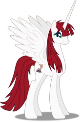 Size: 3279x5000 | Tagged: safe, artist:dashiesparkle, artist:zutheskunk edits, oc, oc only, oc:fausticorn, species:alicorn, species:pony, ponyscape, .svg available, absurd resolution, alicorn oc, simple background, smiling, solo, transparent background, vector