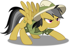 Size: 5000x3168 | Tagged: safe, artist:dashiesparkle, artist:hawk9mm, character:daring do, ponyscape, episode:daring don't, g4, my little pony: friendship is magic, .svg available, clothing, female, full body, hat, simple background, solo, transparent background, vector