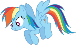Size: 6000x3541 | Tagged: safe, artist:dashiesparkle, artist:hawk9mm, character:rainbow dash, ponyscape, episode:castle sweet castle, g4, my little pony: friendship is magic, .svg available, female, floating, simple background, smiling, solo, transparent background, vector