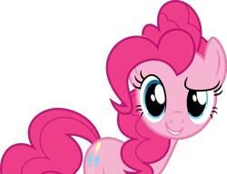 Size: 3904x3000 | Tagged: safe, artist:dashiesparkle, artist:hawk9mm, character:pinkie pie, ponyscape, episode:the lost treasure of griffonstone, g4, my little pony: friendship is magic, .svg available, female, inkscape, looking at you, pinkie being pinkie, raised eyebrow, simple background, solo, transparent background, vector