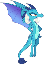 Size: 3469x5000 | Tagged: safe, artist:dashiesparkle, character:princess ember, species:dragon, ponyscape, episode:gauntlet of fire, g4, my little pony: friendship is magic, .svg available, absurd resolution, female, floating, simple background, solo, transparent background, vector