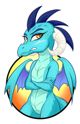 Size: 1242x1920 | Tagged: safe, artist:hobbes-maxwell, character:princess ember, species:dragon, female, solo