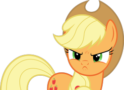 Size: 5000x3664 | Tagged: safe, artist:dashiesparkle, artist:hawk9mm, character:applejack, ponyscape, episode:no second prances, g4, my little pony: friendship is magic, .svg available, absurd resolution, angry, applejack is not amused, clothing, cowboy hat, female, furious, hat, not amused face, simple background, solo, stetson, transparent background, unamused, unhapplejack, vector
