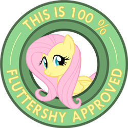 Size: 269x269 | Tagged: safe, artist:ambris, character:fluttershy, seal of approval, simple background, transparent background