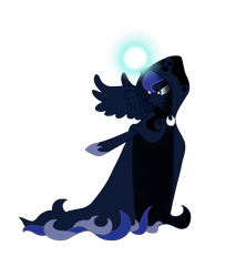 Size: 3336x4096 | Tagged: safe, artist:jc_bbqueen, character:princess luna, episode:a hearth's warming tail, g4, my little pony: friendship is magic, absurd resolution, cloak, clothing, female, magic, simple background, solo, spirit of hearth's warming yet to come, transparent background, vector