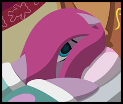 Size: 2649x2234 | Tagged: safe, artist:zacatron94, character:pinkamena diane pie, character:pinkie pie, alone, bed, female, left out, lineless, sad, solo