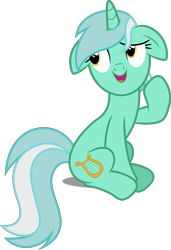 Size: 3411x5000 | Tagged: safe, artist:dashiesparkle, artist:mandydax, character:lyra heartstrings, ponyscape, episode:slice of life, g4, my little pony: friendship is magic, .svg available, absurd resolution, female, floppy ears, open mouth, raised hoof, simple background, sitting, solo, transparent background, vector