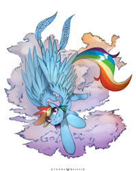 Size: 876x1100 | Tagged: safe, artist:foxinshadow, character:rainbow dash, female, solo