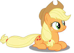 Size: 5000x3569 | Tagged: safe, artist:dashiesparkle, character:applejack, ponyscape, episode:look before you sleep, g4, my little pony: friendship is magic, .svg available, absurd resolution, female, prone, simple background, solo, transparent background, vector