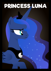Size: 225x315 | Tagged: safe, artist:parclytaxel, artist:wingbeatpony, character:princess luna, .svg available, card game, female, one night in ponyville, solo, svg, text, vector