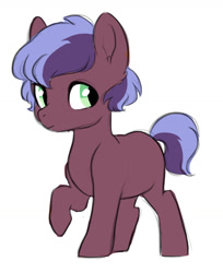 Size: 1236x1517 | Tagged: safe, artist:kianamai, oc, oc only, oc:tacet, parent:button mash, parent:sweetie belle, parents:sweetiemash, kilalaverse, kilalaverse ii, female, filly, next generation, offspring, simple background, solo