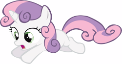 Size: 16368x8586 | Tagged: safe, artist:cyanlightning, character:sweetie belle, episode:crusaders of the lost mark, g4, my little pony: friendship is magic, absurd resolution, cute, diasweetes, female, jumping, ludicrous res, simple background, solo, transparent background, vector