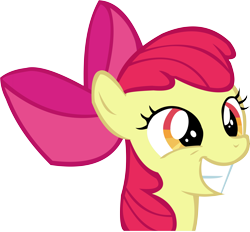 Size: 14729x13648 | Tagged: safe, artist:cyanlightning, character:apple bloom, episode:hearthbreakers, g4, my little pony: friendship is magic, absurd resolution, adorabloom, bust, cute, female, ludicrous res, portrait, simple background, smiling, solo, transparent background, vector
