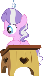 Size: 8354x14815 | Tagged: safe, artist:cyanlightning, character:diamond tiara, episode:family appreciation day, g4, my little pony: friendship is magic, absurd resolution, female, jewelry, simple background, solo, tiara, transparent background, vector