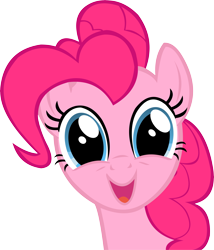 Size: 10227x11924 | Tagged: safe, artist:cyanlightning, character:pinkie pie, episode:pinkie apple pie, g4, my little pony: friendship is magic, absurd resolution, cute, cyanlightning is trying to murder us, dawwww, diapinkes, faec, female, front view, happy, hnnng, looking at you, open mouth, simple background, smiling, smiling at you, solo, sweet dreams fuel, transparent background, vector