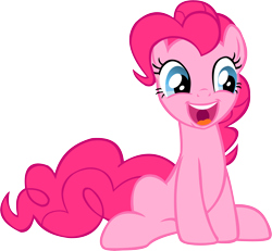 Size: 11556x10670 | Tagged: safe, artist:cyanlightning, character:pinkie pie, episode:hearthbreakers, g4, my little pony: friendship is magic, absurd resolution, cute, diapinkes, faec, female, pie family home, simple background, sitting, solo, transparent background, vector