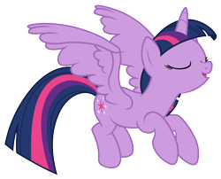 Size: 4944x4000 | Tagged: safe, artist:djdavid98, character:twilight sparkle, character:twilight sparkle (alicorn), species:alicorn, species:pony, episode:testing testing 1-2-3, g4, my little pony: friendship is magic, .ai available, .svg available, eyes closed, female, flying, mare, simple background, solo, spread wings, transparent background, vector, wings