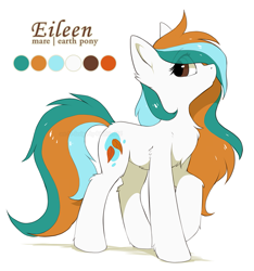 Size: 937x1000 | Tagged: safe, artist:hioshiru, oc, oc only, oc:eileen, species:earth pony, species:pony, reference sheet, side view, solo