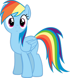 Size: 5395x6000 | Tagged: safe, artist:slb94, character:rainbow dash, episode:28 pranks later, g4, my little pony: friendship is magic, absurd resolution, confused, cute, frown, simple background, transparent background, vector