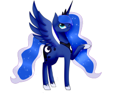Size: 3000x2305 | Tagged: safe, artist:little-sketches, character:princess luna, female, solo