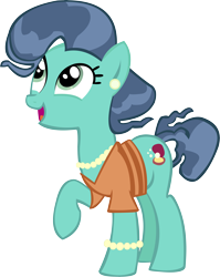 Size: 9939x12508 | Tagged: safe, artist:cyanlightning, character:mrs. paleo, episode:the fault in our cutie marks, g4, my little pony: friendship is magic, .svg available, absurd resolution, bracelet, ear piercing, earring, jewelry, necklace, piercing, simple background, solo, transparent background, vector