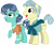 Size: 12322x10278 | Tagged: safe, artist:cyanlightning, character:mr. paleo, character:mrs. paleo, species:earth pony, species:pony, episode:the fault in our cutie marks, g4, my little pony: friendship is magic, .svg available, absurd resolution, duo, ear piercing, earring, female, jewelry, male, mare, necklace, open mouth, piercing, raised hoof, simple background, stallion, transparent background, vector