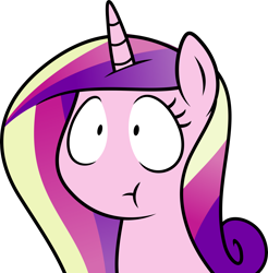 Size: 4928x5000 | Tagged: safe, artist:slb94, artist:strangerdanger, character:princess cadance, :t, absurd resolution, female, frown, no nose, simple background, solo, transparent background, vector, wide eyes