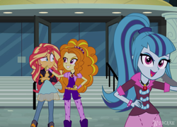 Size: 919x660 | Tagged: safe, artist:wubcakeva, character:adagio dazzle, character:sonata dusk, character:sunset shimmer, ship:sunsagio, equestria girls:rainbow rocks, g4, my little pony: equestria girls, my little pony:equestria girls, canterlot high, female, lesbian, shipping, trio