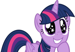 Size: 5000x3442 | Tagged: safe, artist:dashiesparkle, character:twilight sparkle, character:twilight sparkle (alicorn), species:alicorn, species:pony, episode:top bolt, g4, my little pony: friendship is magic, female, folded wings, mare, simple background, solo, starry eyes, transparent background, vector, wingding eyes